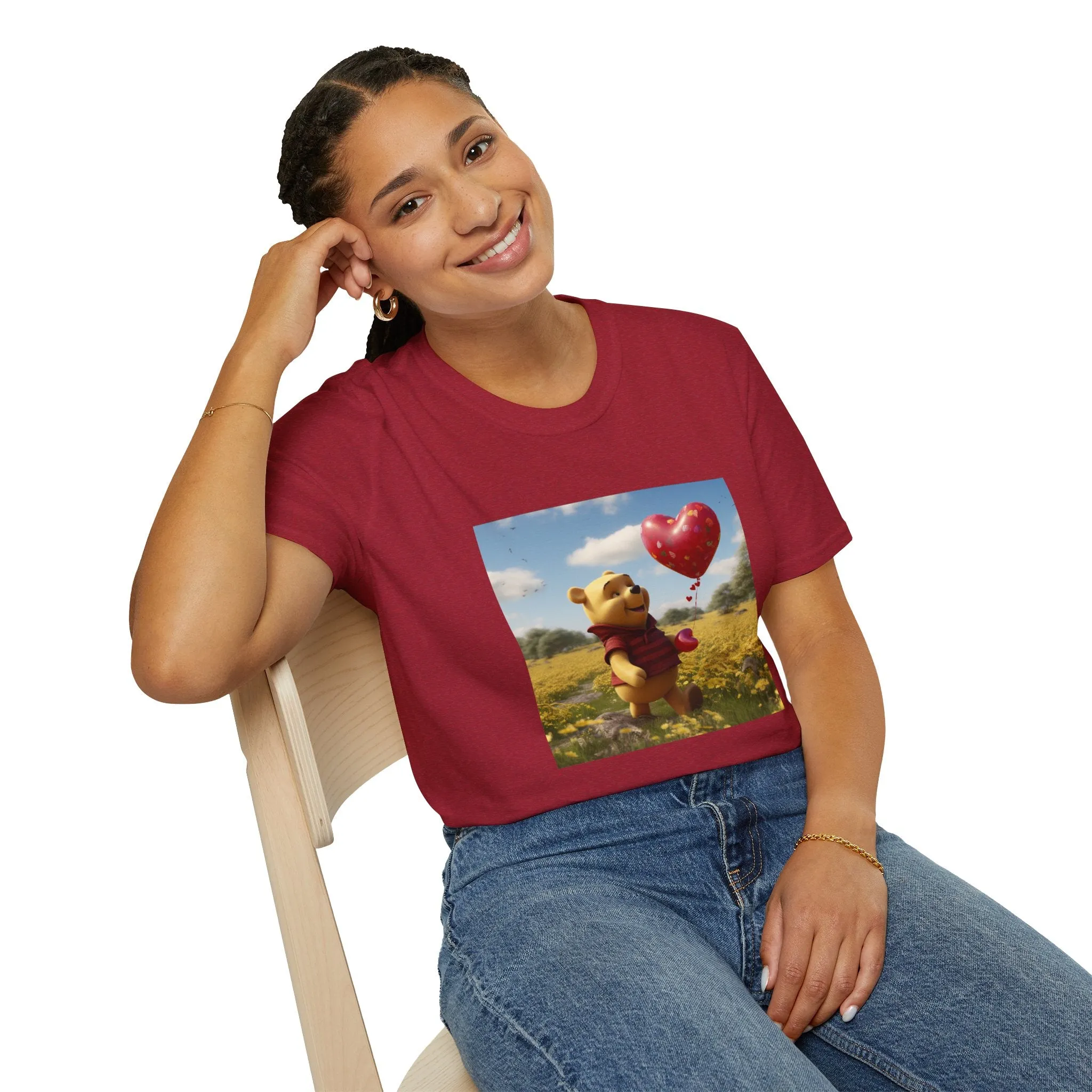 Unisex Softstyle T-Shirt-Winnie The Pooh-Valentines Day