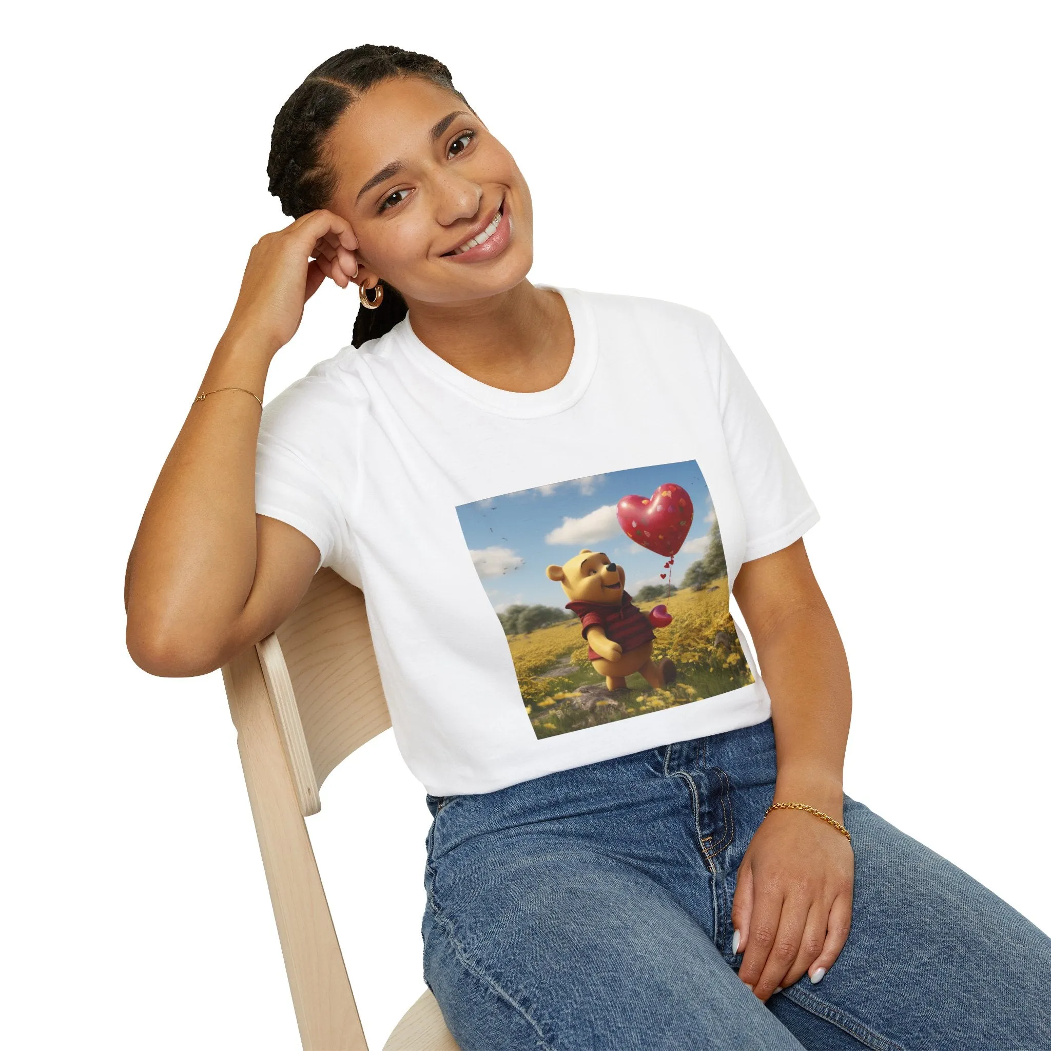Unisex Softstyle T-Shirt-Winnie The Pooh-Valentines Day