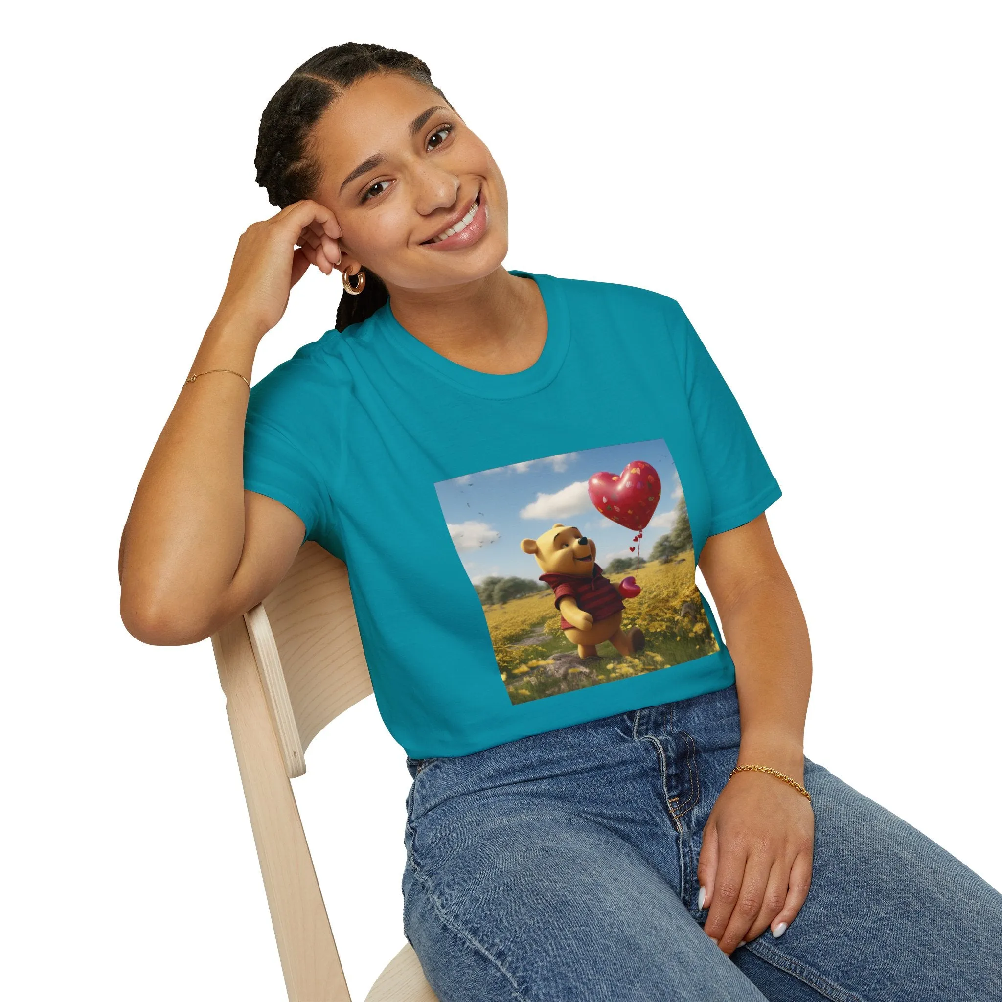 Unisex Softstyle T-Shirt-Winnie The Pooh-Valentines Day
