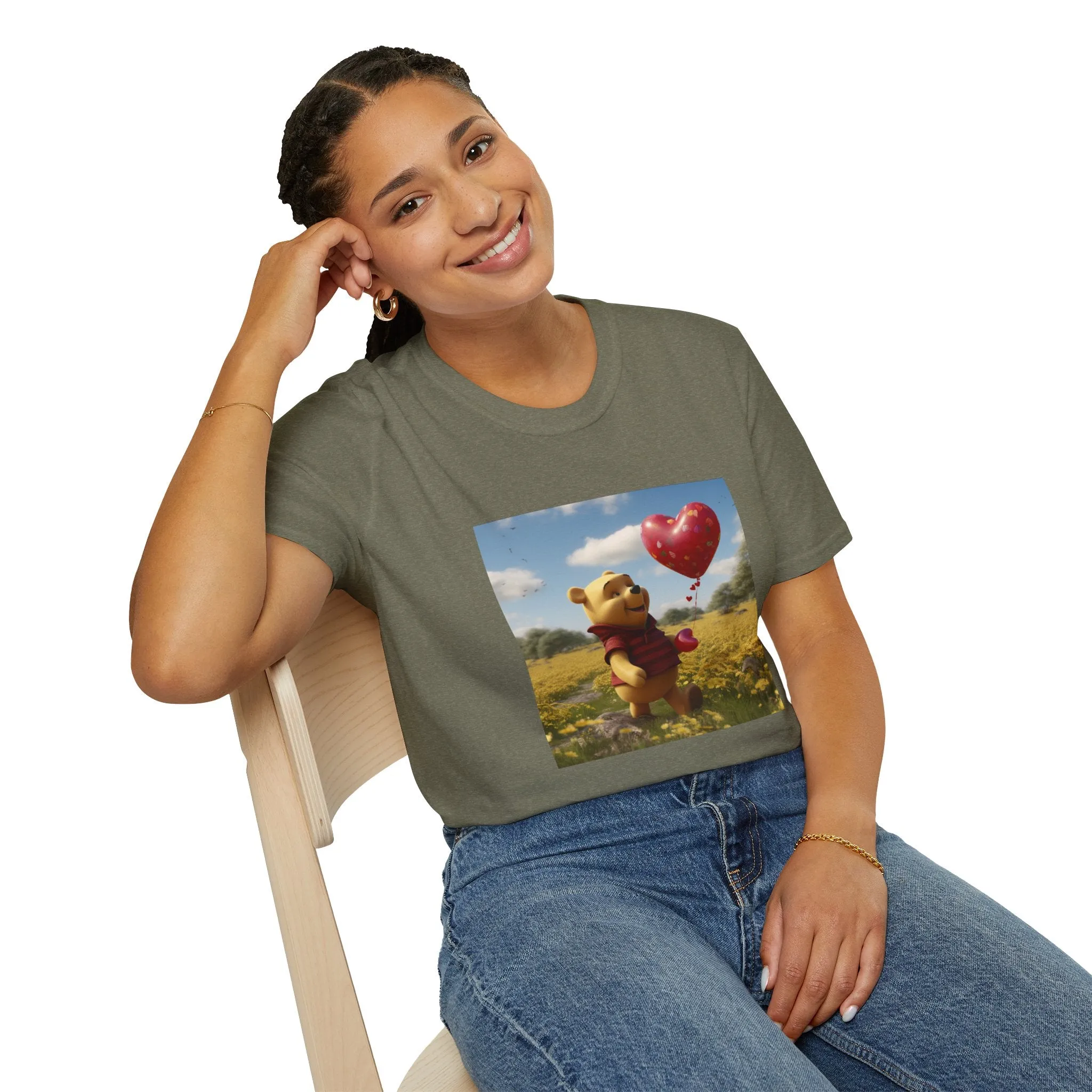 Unisex Softstyle T-Shirt-Winnie The Pooh-Valentines Day