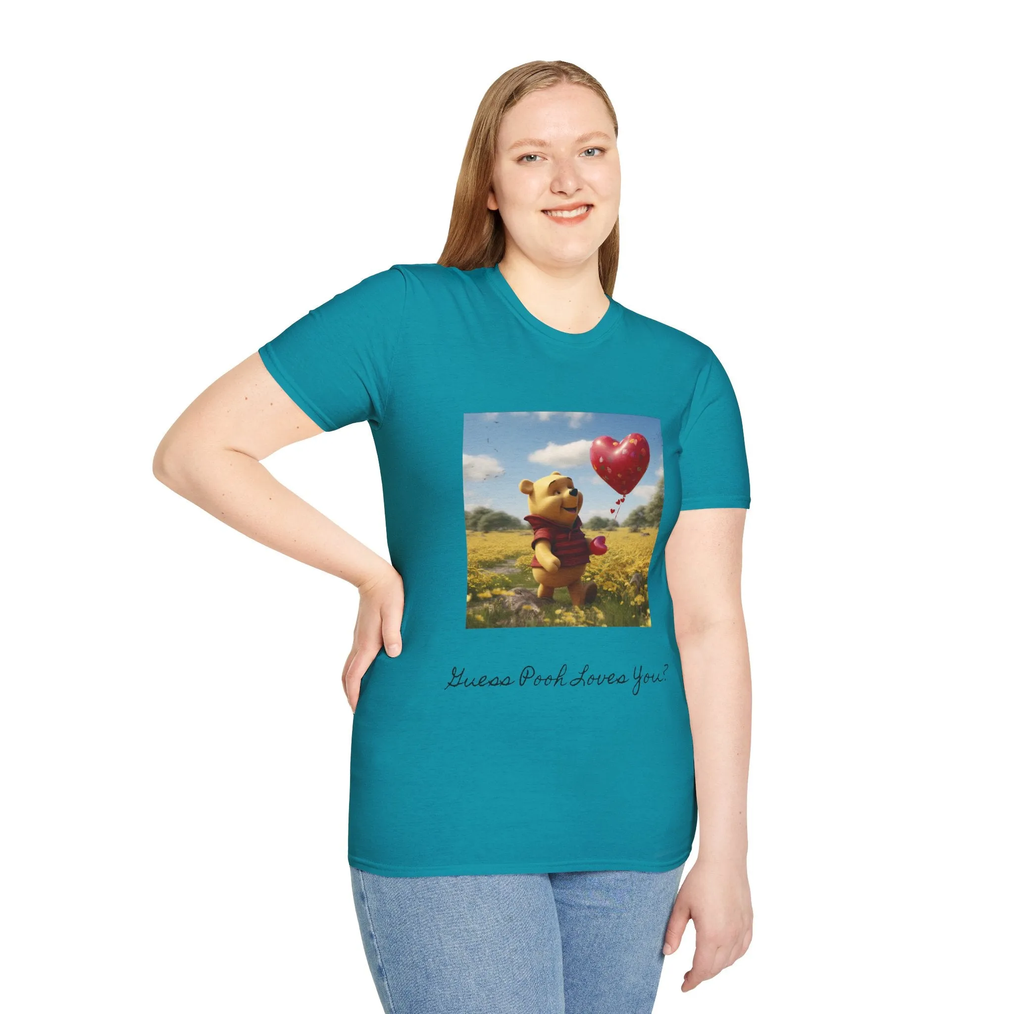 Unisex Softstyle T-Shirt-Winnie The Pooh-Valentines Day