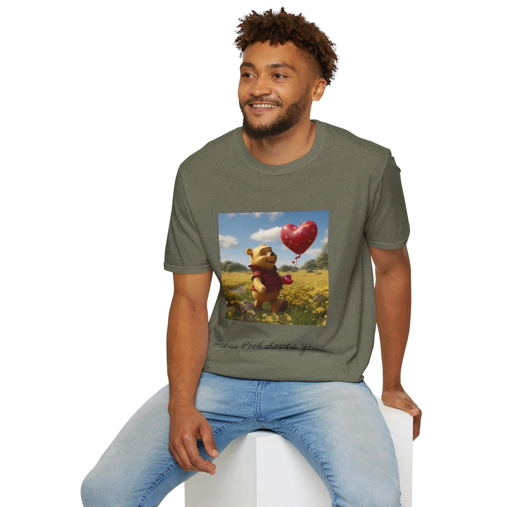 Unisex Softstyle T-Shirt-Winnie The Pooh-Valentines Day