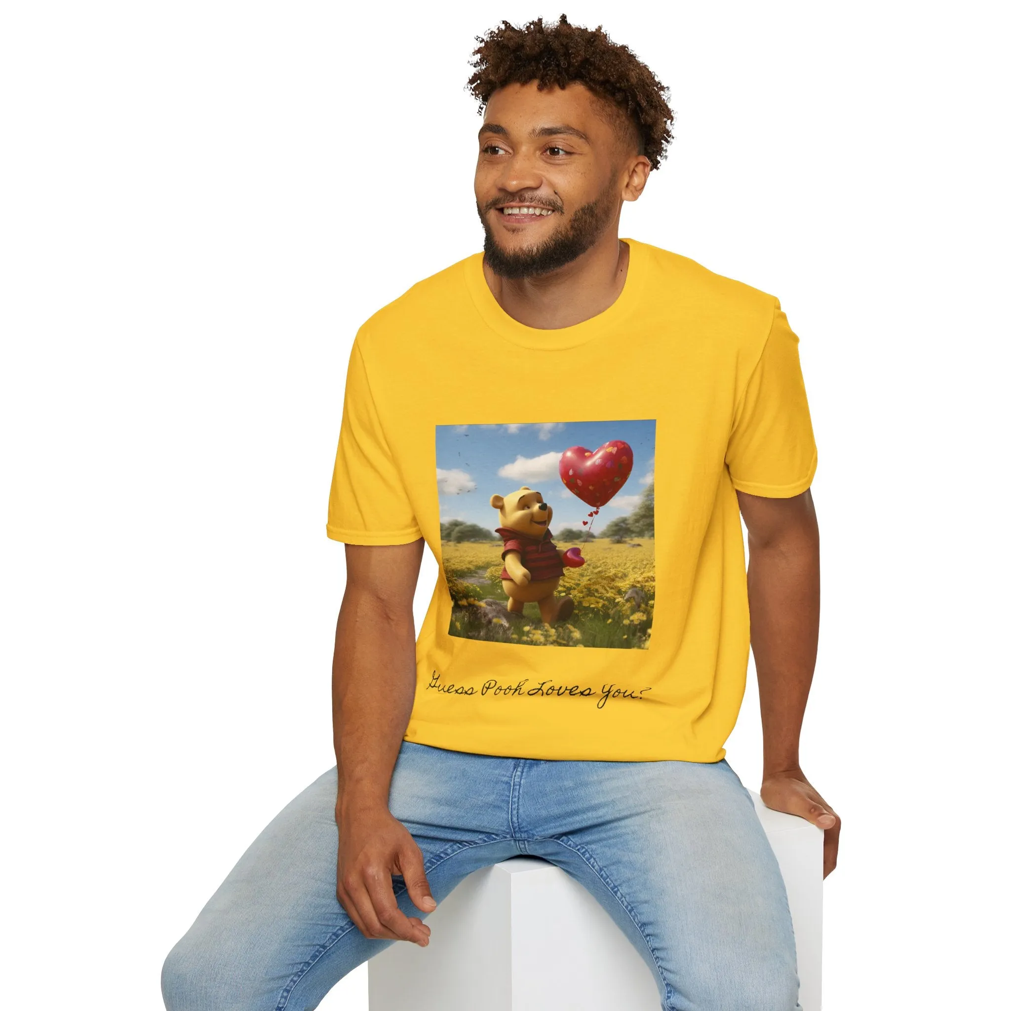 Unisex Softstyle T-Shirt-Winnie The Pooh-Valentines Day