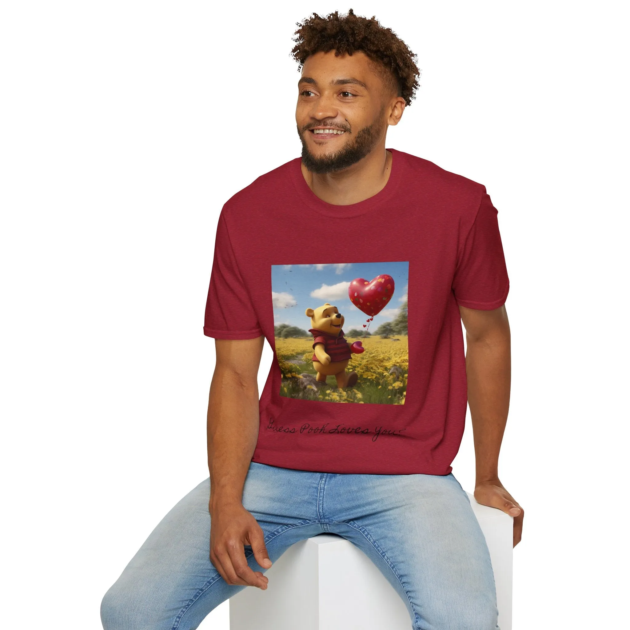 Unisex Softstyle T-Shirt-Winnie The Pooh-Valentines Day