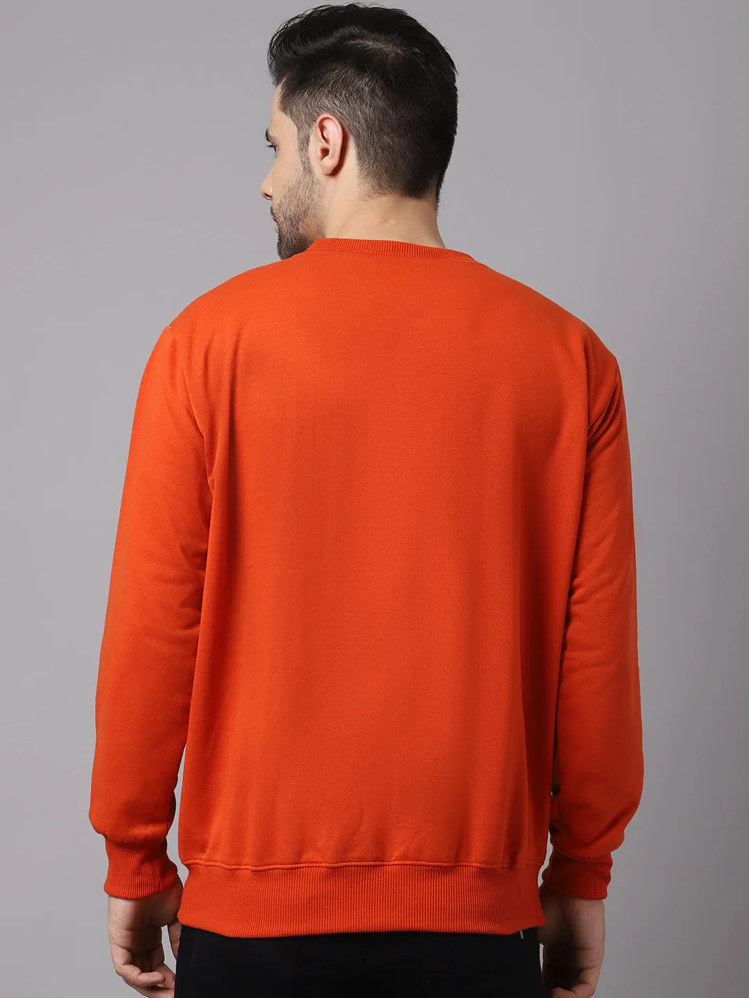 Vimal Jonney Fleece Round Neck Printed Sweatshirt for Men
