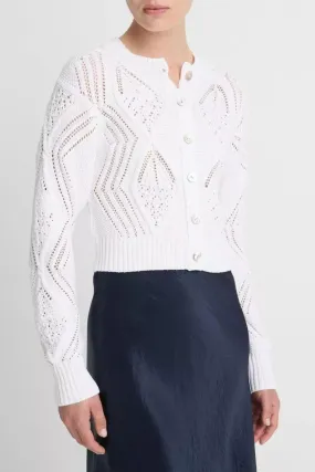 Vince Diamond-Stitched Cardigan