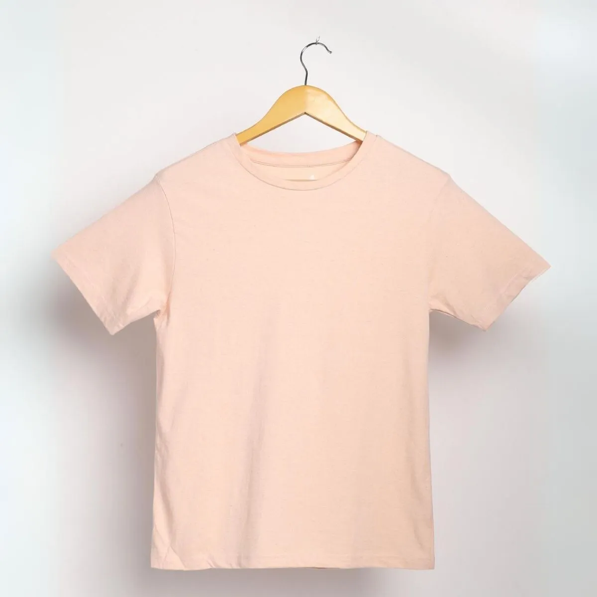 Women's Round Neck T-shirt | Soft Cotton | Comfort Fit | Flesh Pink