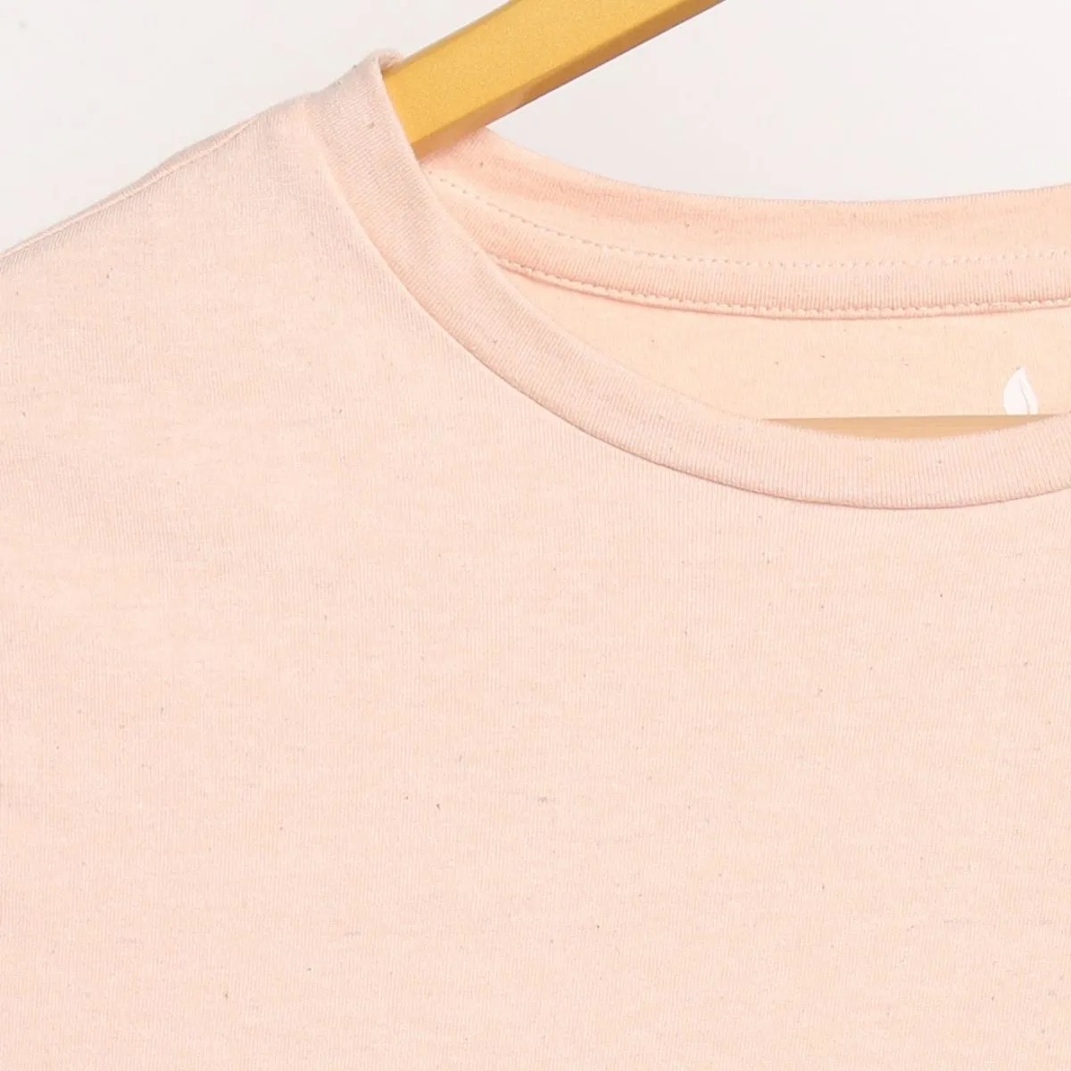 Women's Round Neck T-shirt | Soft Cotton | Comfort Fit | Flesh Pink