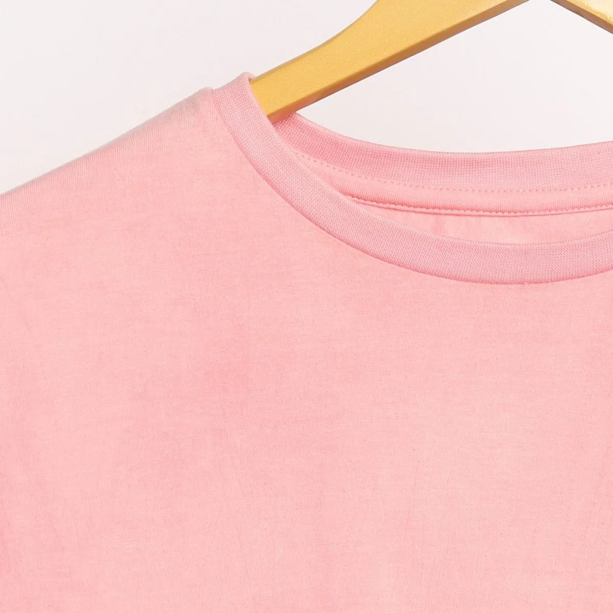 Women's Round Neck T-shirt | Soft Cotton | Comfort Fit | Rose Pink