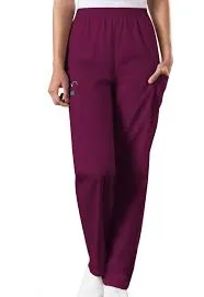 WW Flex Petite Mid Rise Straight Leg Elastic Waist Pant 44200AP